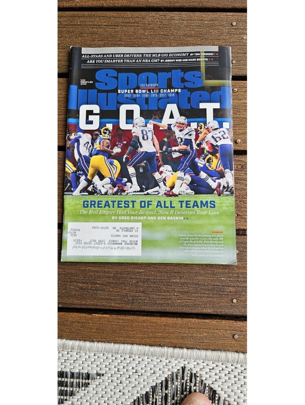 Sports Illustrated - Feb 11, 2019 - Super Bowl Tom Brady Cover - Patriots GOAT